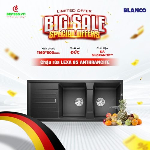 Chậu rửa chén Blanco LEXA 8S Anthrancite