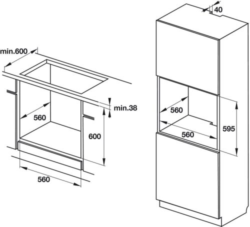 Lò nướng âm tủ Hafele HO-K60B 534.05.581 6 534.05.581 hafele 1