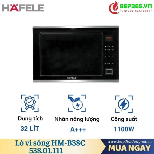 Lò vi sóng kết hợp nướng âm tủ Hafele HM-B38C 538.01.111