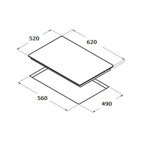 Bếp từ kết hợp hồng ngoại Chefs EH-MIX545N 5 Kích thước bếp từ kết hợp hồng ngoại Chefs EH-MIX545N