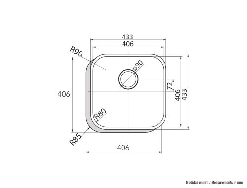 Chậu rửa chén bát Cata CB 40-40 INOX 4 chau rua chen bat cata cb 40 40 inox 2
