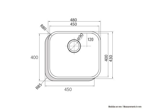 Chậu rửa chén bát Cata CB 45-40 INOX 4 chau rua chen bat cata cb 45 40 inox 2