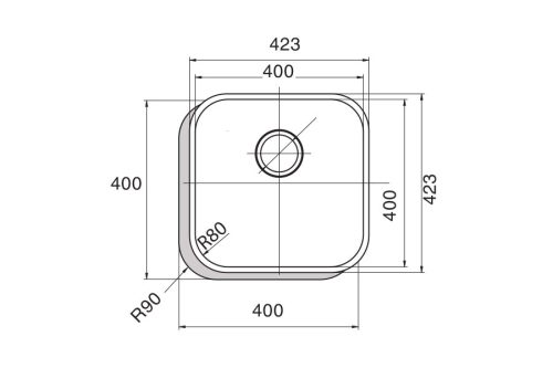 Chậu rửa chén bát Cata CBP 40-40 3 chau rua chen bat cata cbp 40 40 2