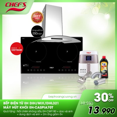 COMBO 14: Bếp từ Chefs EH-DIH321 + hút EH-CASPIA70T