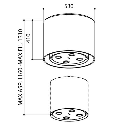 Máy hút đảo treo cáp Dudoff AMARA 4 dudoff amara 1