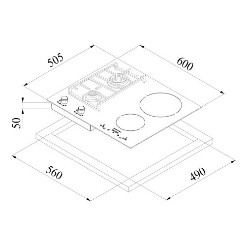 Bếp từ kết hợp bếp gas Dudoff London Grani Z0202 (GI-Z0202) 4 dudoff london grani z0202 1