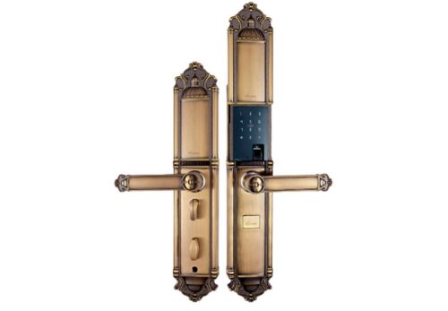 Khóa cửa điện tử Demax SL822 Gold cho đại sảnh - biệt thự