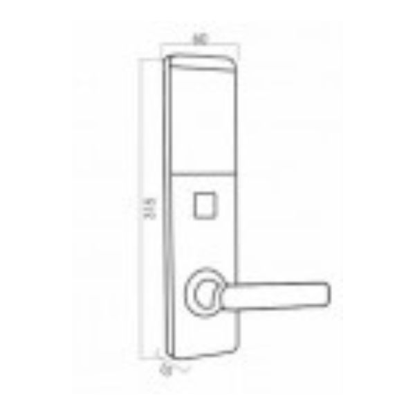 Kích thước của Khóa điện tử Kassler KL-393 Kích thước của Khóa điện tử Kassler KL-393