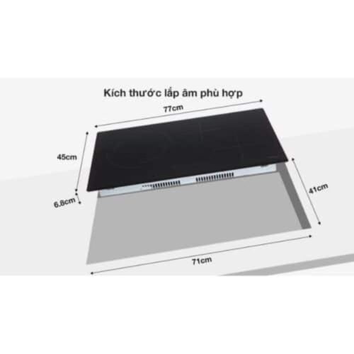 Bếp điện từ 3 vùng nấu Hafele HC-M773D 536.61.705 7 Kích thước bếp điện từ 3 vùng nấu Hafele HC-M773D 536.61.705