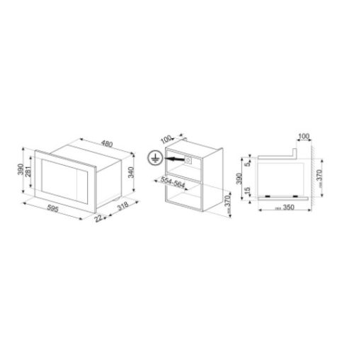 Lò vi sóng kết hợp nướng Hafele Smeg FMI120N2 536.64.961 5 lo vi song ket hop nuong hafele smeg fmi120n2 536.64.961 4