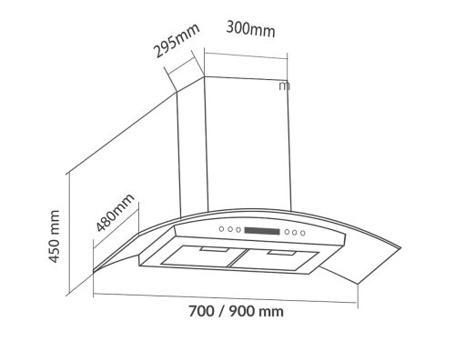 Máy hút mùi gắn tường EUROSUN EH-90K11E 4 may hut mui gan tuong eurosun eh 90k11e 1