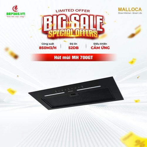 Máy hút khói khử mùi âm tủ Malloca MH 700GT
