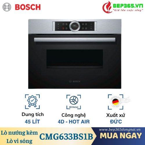 Lò nướng kết hợp vi sóng Bosch CMG633BS1B