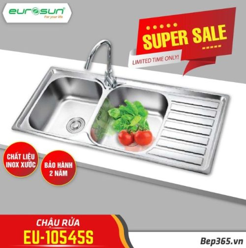 COMBO 7: Chậu rửa bát Eurosun EU-10545S + Vòi rửa bát Eurosun SKYLAND S-K025S