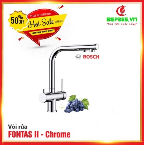 COMBO 11: Bếp Từ Bosch PUC631BB2E + Máy hút mùi Bosch + Chậu rửa bát Bosch Blanco LEXA 8 Rock Grey + Vòi rửa bát Bosch 4 FONTAS II Chrome 1