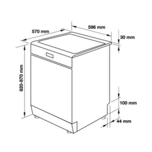 Cấu tạo máy rửa chén bát độc lập Hafele HDW F60C 533.23.200