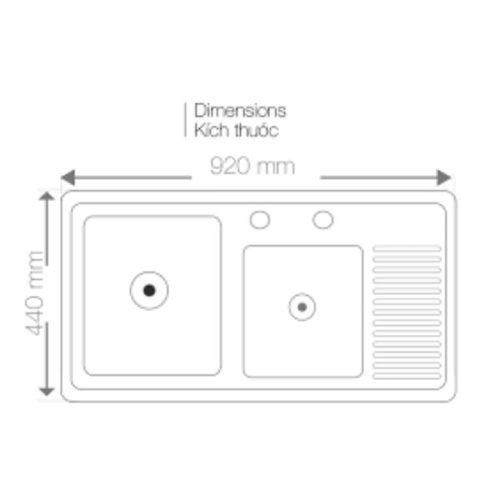 Kích thước của Chậu Rửa Lorca TA 293VR