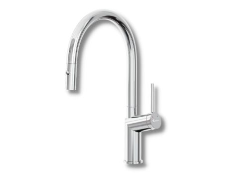 Vòi rửa bát rút dây Konox Neva Chrome