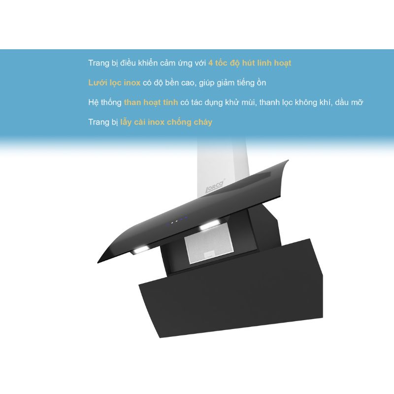 Máy hút mùi Lorca TA-6008E-90 Máy hút mùi Lorca TA-6008E-90
