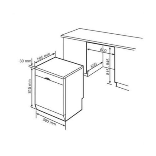 kích thước Máy rửa bát Bosch SMS46GI01P