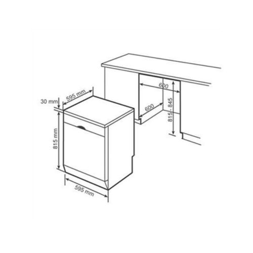 Máy rửa bát Bosch SMS6ZCI42E 4 kích thước của Máy rửa bát Bosch SMS6ZCI42E