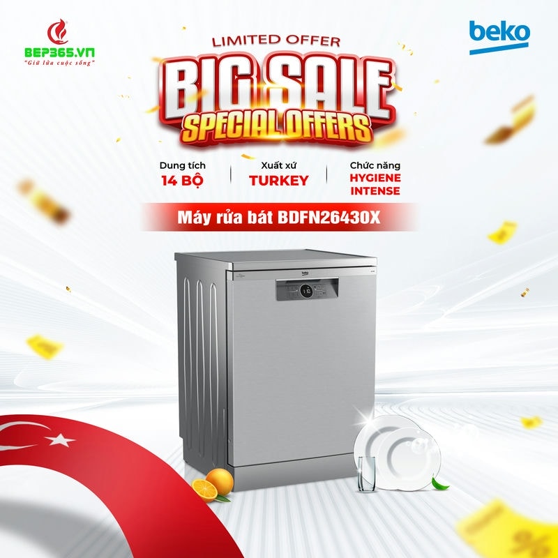 Máy rửa bát Beko BDFN26430X Máy rửa bát Beko BDFN26430X