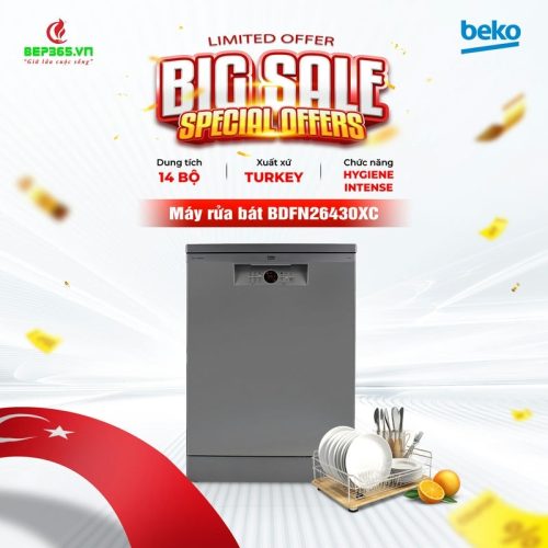 Máy rửa bát Beko BDFN26430XC
