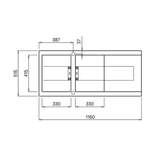 Kích thước của Chậu rửa bát Malloca SMART K-500