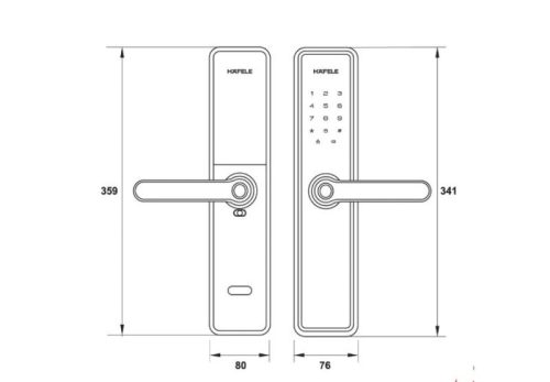 Khóa điện tử Hafele DL7600 BLE glossy copper 912.20.238 3 hafele dl7600 ble glossy copper 912.20.238 1