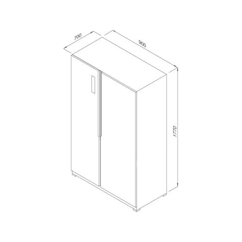 Kích thước tủ lạnh Side by Side Malloca MF-521SBS