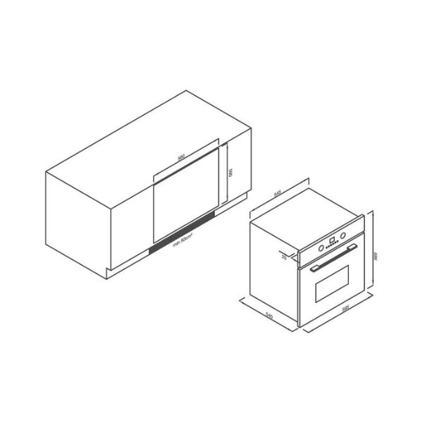 Kích thước của Lò Nướng 5 Chức Năng Malloca EB-56ERG-5C11 Kích thước của Lò Nướng 5 Chức Năng Malloca EB-56ERG-5C11