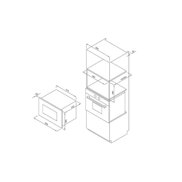 Kích thước của Lò vi sóng Malloca MW 34 - YA Kích thước của Lò vi sóng Malloca MW 34 - YA