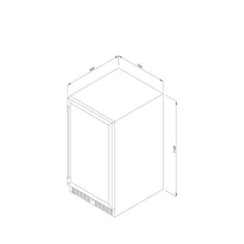 Tủ bảo quản rượu độc lập Malloca MWC-89S 3 Kích thước của Tủ Rượu Malloca MWC-89S