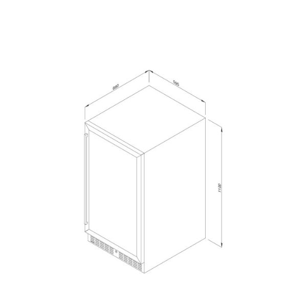 Kích thước của Tủ Rượu Malloca MWC-89S Kích thước của Tủ Rượu Malloca MWC-89S