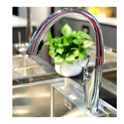 Vòi rửa chén bát Eurogold EUF222TR - mạ Crom, có dây rút 3 Vòi rửa chén bát Eurogold EUF222TR - mạ Crom, có dây rút