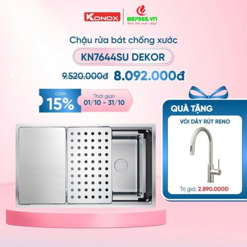Km chậu rửa bát Konox Workstation - Undermount Sink KN7644SU Dekor