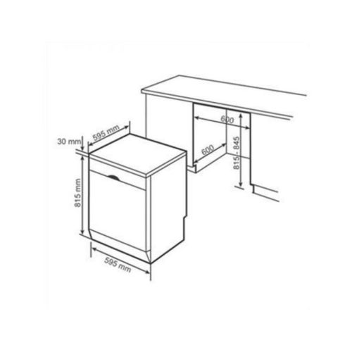 Máy rửa bát Bosch SMS6ZCI08E Serie 6 5 kích thước của Máy rửa bát Bosch SMS6ZCI08E Serie 6