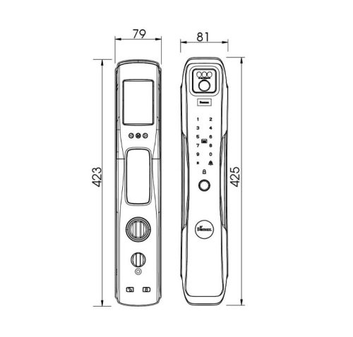 Khóa cửa thông minh nhận diện khuôn mặt FACE-ID Demax SL930 GS 4 khoa cua thong minh nhan dien khuon mat face id demax sl930 gs 1