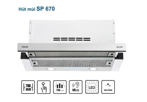 Máy hút mùi Spelier SP 670 Máy hút mùi Spelier SP 670