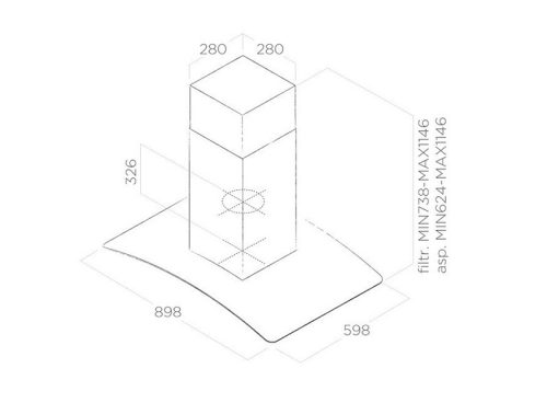 Máy hút mùi Elica REEF IX/A/70 4 may hut mui elica reef ix a 70 1