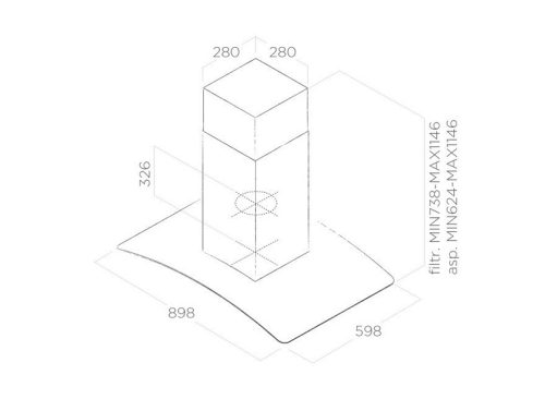Máy hút mùi Elica REEF IX/A/90 5 may hut mui elica reef ix a 90 4
