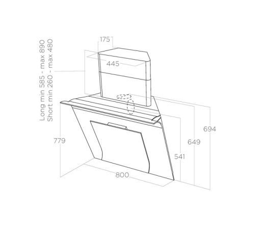 Máy hút mùi Elica SINFONIA WH/F/80 5 may hut mui elica sinfonia wh f 80 3