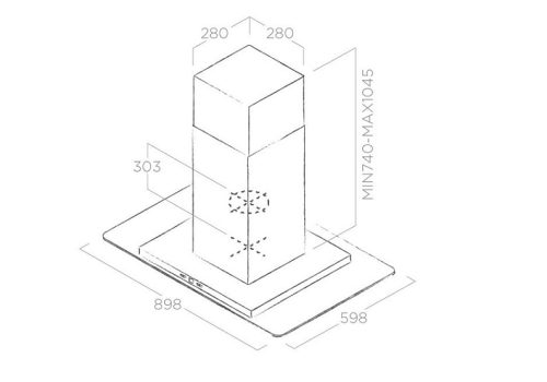 Máy hút mùi Elica TRIBE ISLAND IX/A/90X60 4 may hut mui elica tribe island ix a 90x60 3