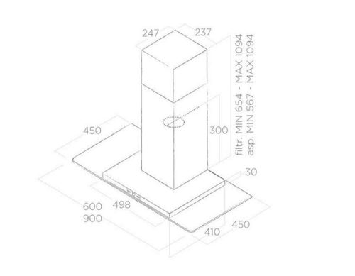 Máy hút mùi Elica TRIBE IX/A/70 4 may hut mui elica tribe ix a 70 3