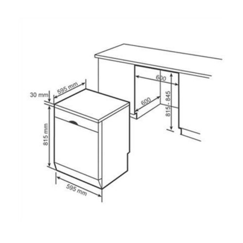 Máy rửa bát Bosch SMS6ECI03E 13 bộ 5 kích thước của Máy rửa bát Bosch SMS6ECI03E