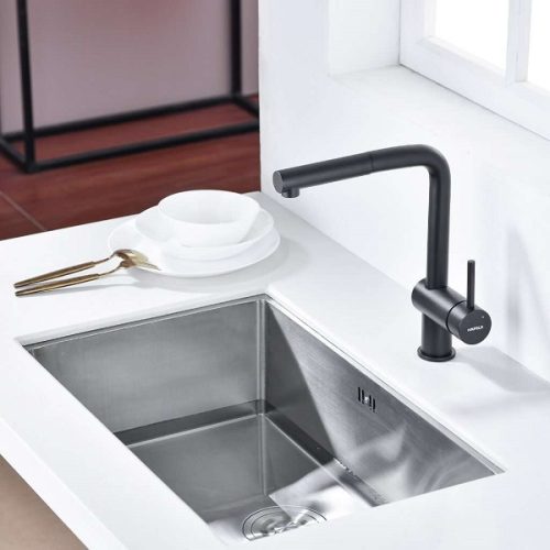 Vòi rửa bát Hafele HT21-GH1P254 577.55.390 màu đen 4 Ảnh thực tế Vòi rửa bát Hafele HT21-GH1P254 577.55.390 màu đen