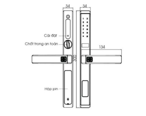 Khóa cửa điện tử chống nước Demax SL688 AG App Wifi 3 sl688 ag app wifi 1