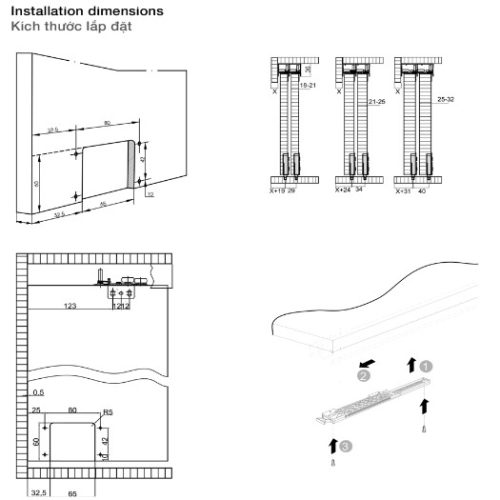 Phụ kiện cửa trượt Hafele 401.30.001