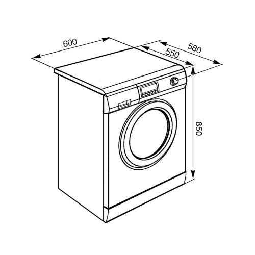 Máy Giặt Kết Hợp Sấy 7Kg Smeg LSF147E 536.94.567