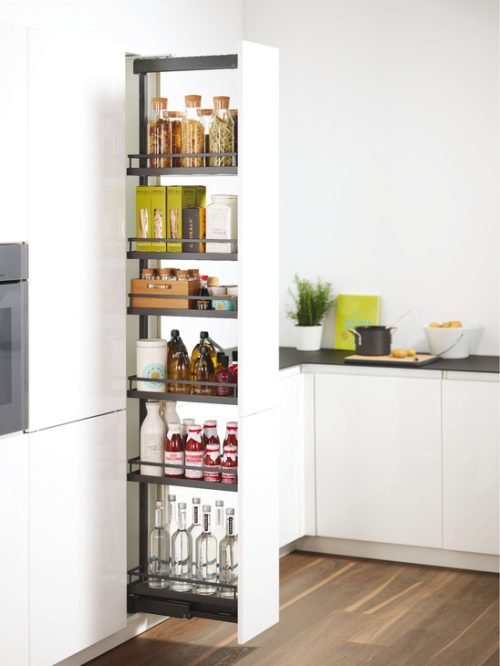 Tủ đồ khô 400mm Dispensa 90º Hafele 546.54.543